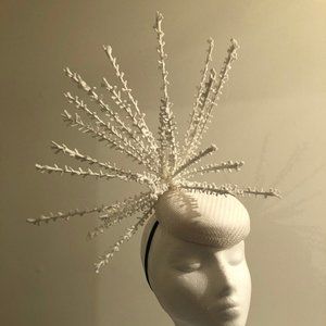 White Fascinator